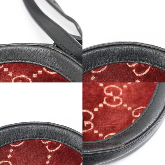 Gucci Ophidia Round Shoulder Bag GG Velvet Mini Red 574978 - Picture 14 of 14